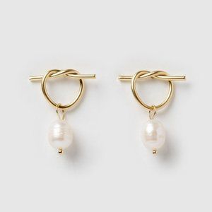 Love Knot Freshwater Pearl Earrings